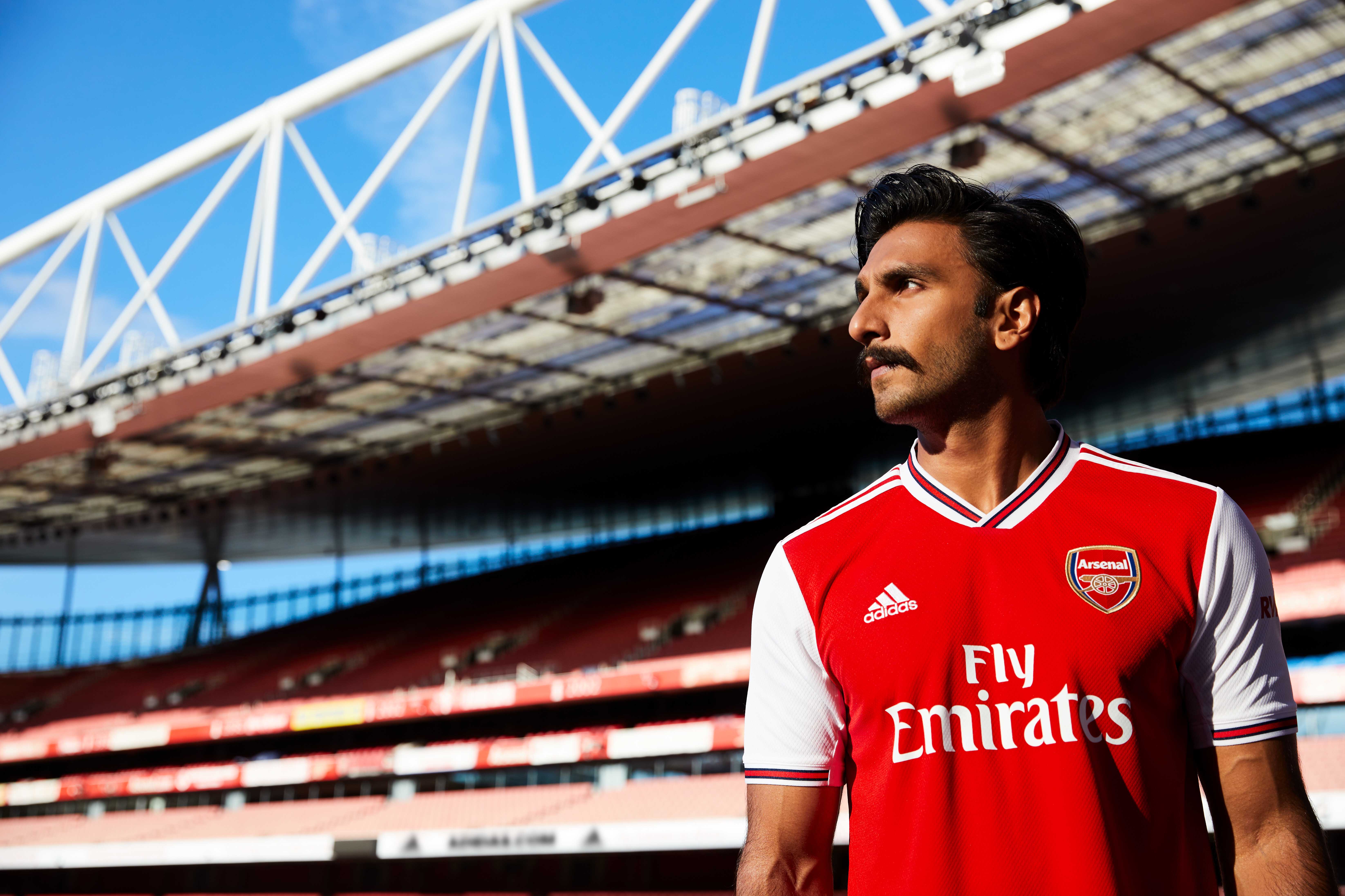 Ranveer Singh a true gunner at heart-launched adidas’ home kit 2019/20 for his favourite club Arsenal